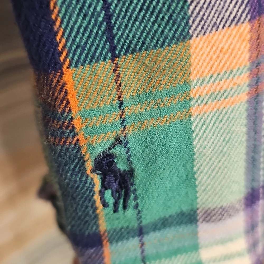 Ralph Lauren Girl's Multicolor Plaid Flannel Cotton Dress